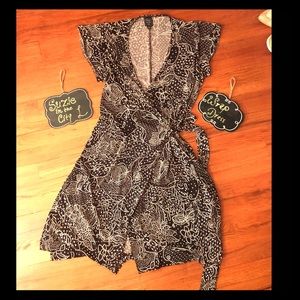 Short Sleeve Wrap Dress